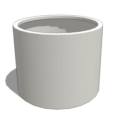 CAD Drawings BIM Models Urban Pot Custom Cylinder Planter